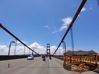 Harleys an der Golden Gate San Francisco US BIKE TRAVEL