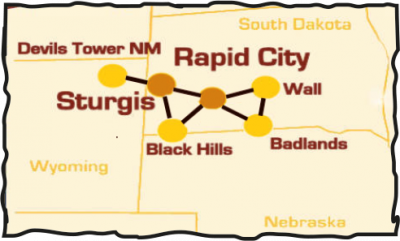 Tourverlauf - Sturgis Black Hills Rally Selfdrive - US BIKE TRAVEL
