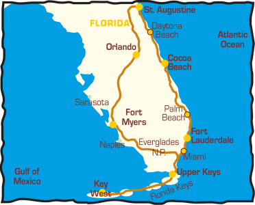 Tourverlauf Florida: Daytona Bike Week - US BIKE TRAVEL